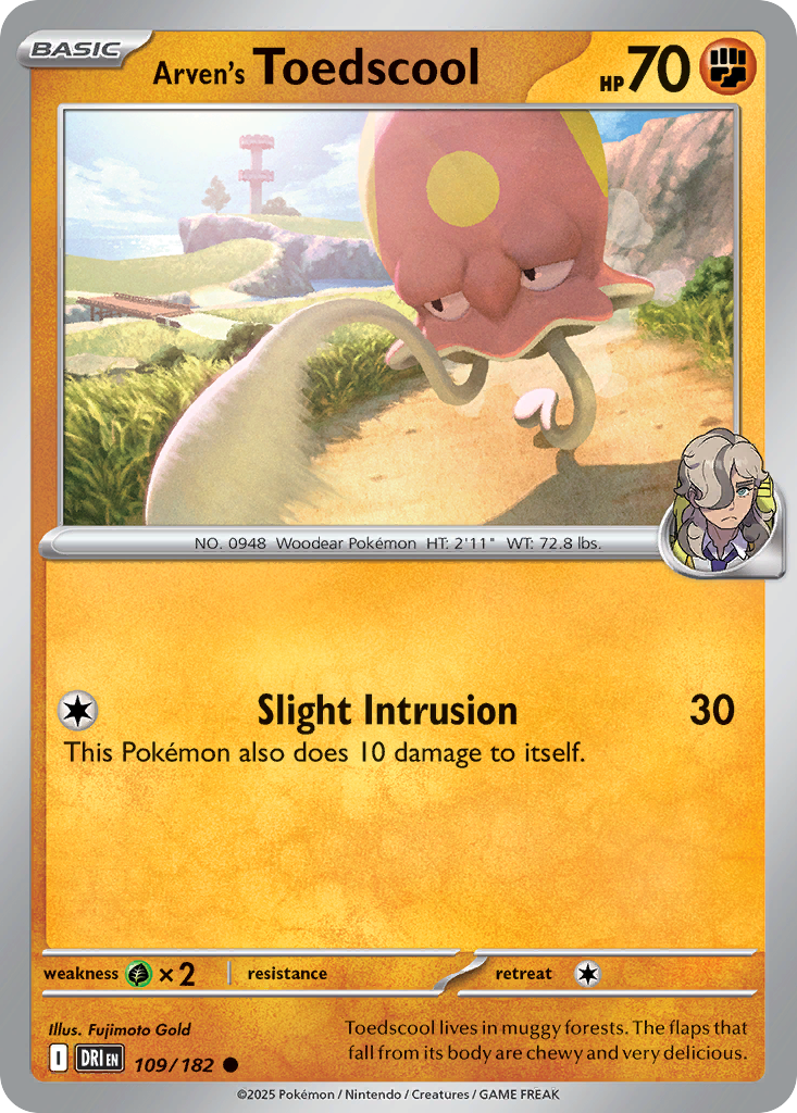 Arven's Toedscool (Basic Pokémon) (DRI-109/182) (Common)