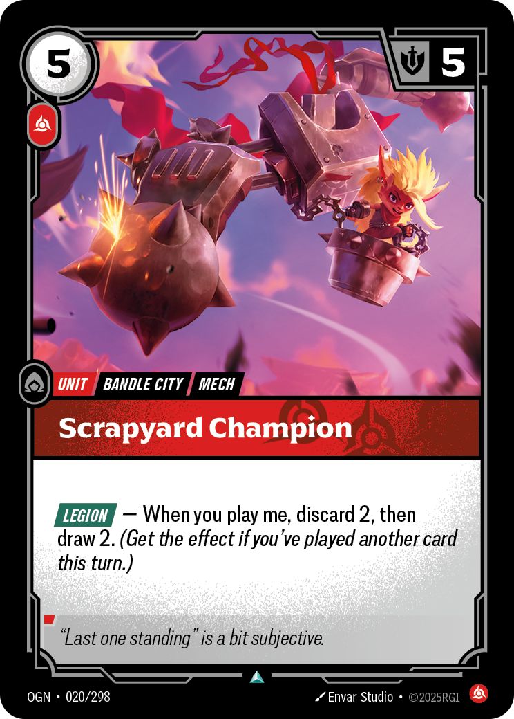 Scrapyard Champion (Unit) (OGN-020/298) (Uncommon)