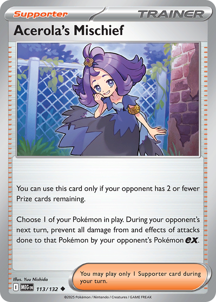 Acerola's Mischief (Supporter) (MEG-113/132) (Uncommon)