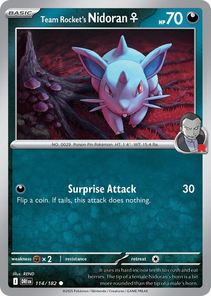 Team Rocket's Nidoran♀ (Basic Pokémon) (DRI-114/182) (Common)