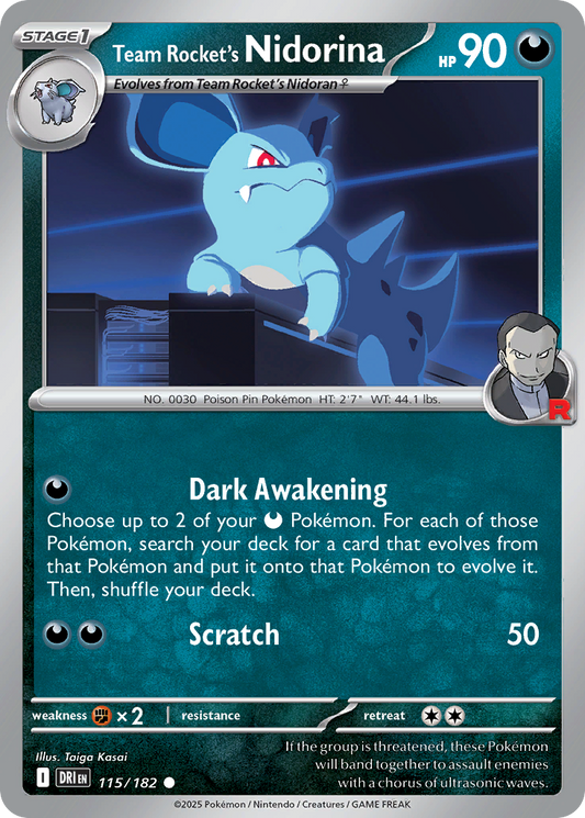 Team Rocket's Nidorina (Stage 1 Pokémon) (DRI-115/182) (Common)