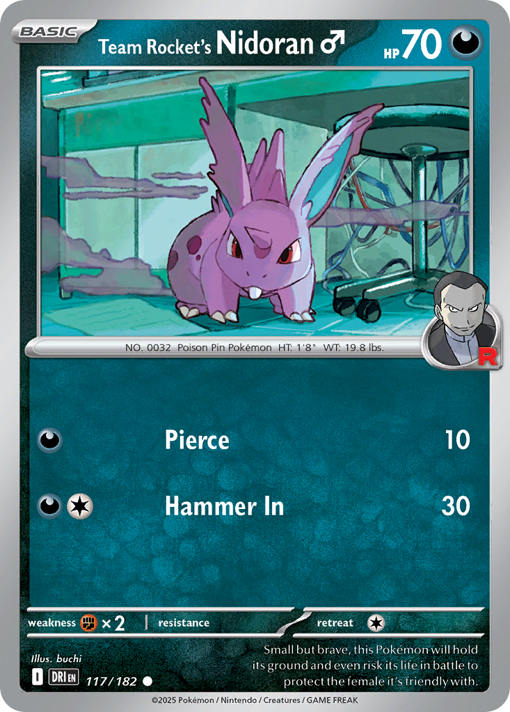 Team Rocket's Nidoran♂ (Basic Pokémon) (DRI-117/182) (Common)