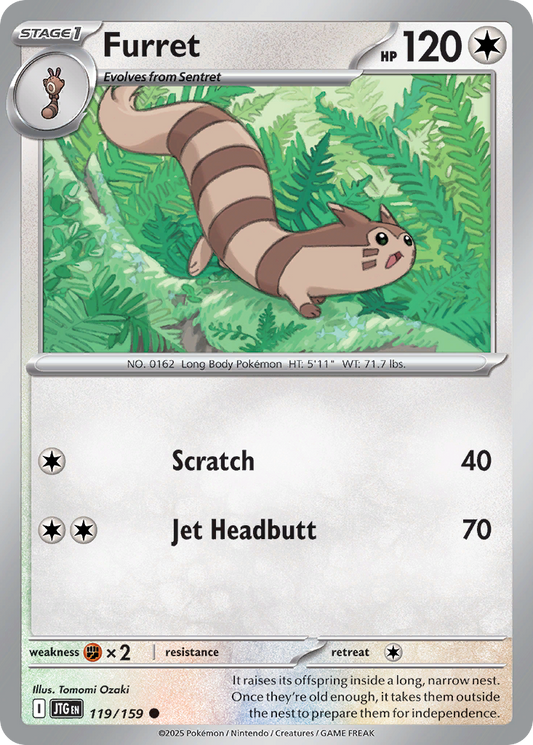 Furret (Stage 1 Pokémon) (JTG-119/159) (Common)