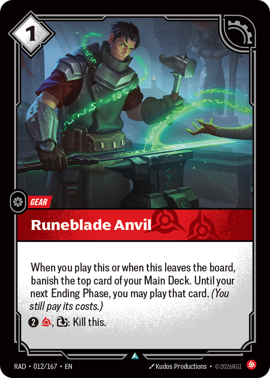 Runeblade Anvil (Gear) (RAD-012/167) (Uncommon)