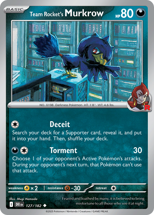 Team Rocket's Murkrow (Basic Pokémon) (DRI-127/182) (Uncommon)
