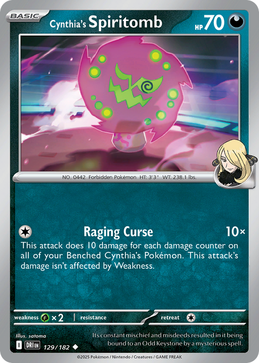 Cynthia's Spiritomb (Basic Pokémon) (DRI-129/182) (Uncommon)