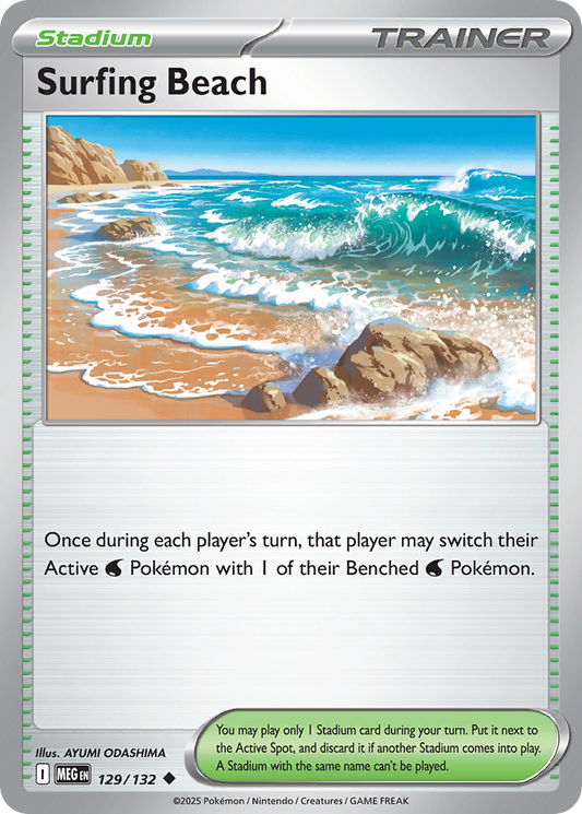 Surfing Beach (Stadium) (MEG-129/132) (Uncommon)