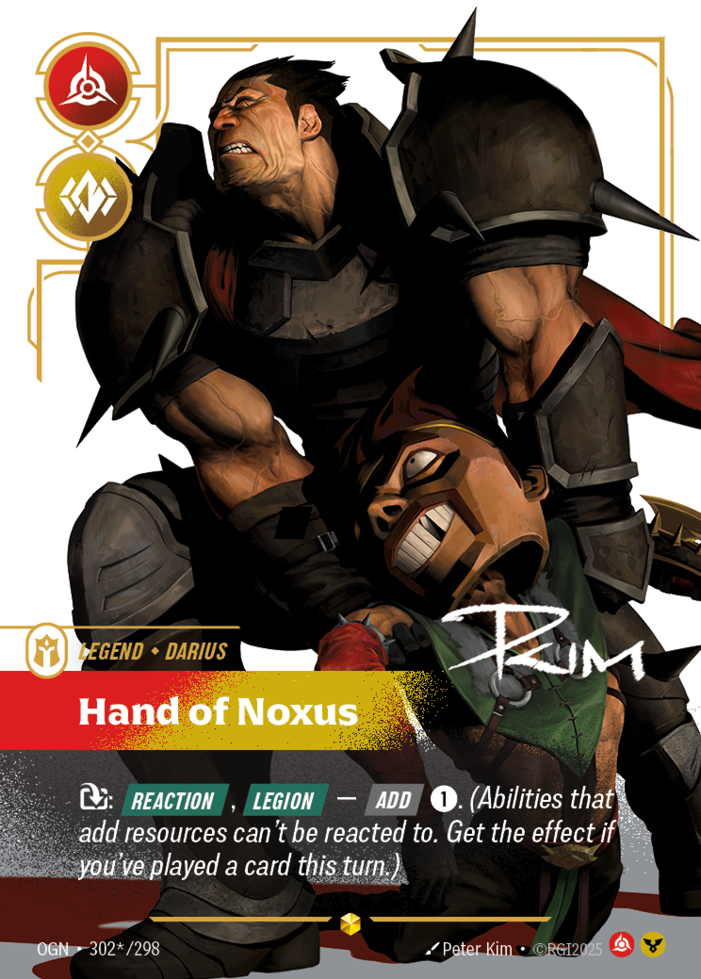 Hand of Noxus (Legend) (OGN-302*/298) (Showcase)
