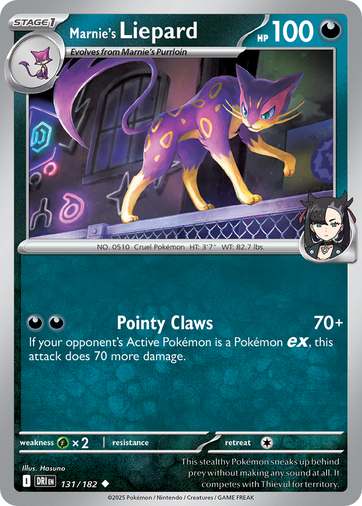 Marnie's Liepard (Stage 1 Pokémon) (DRI-131/182) (Uncommon)