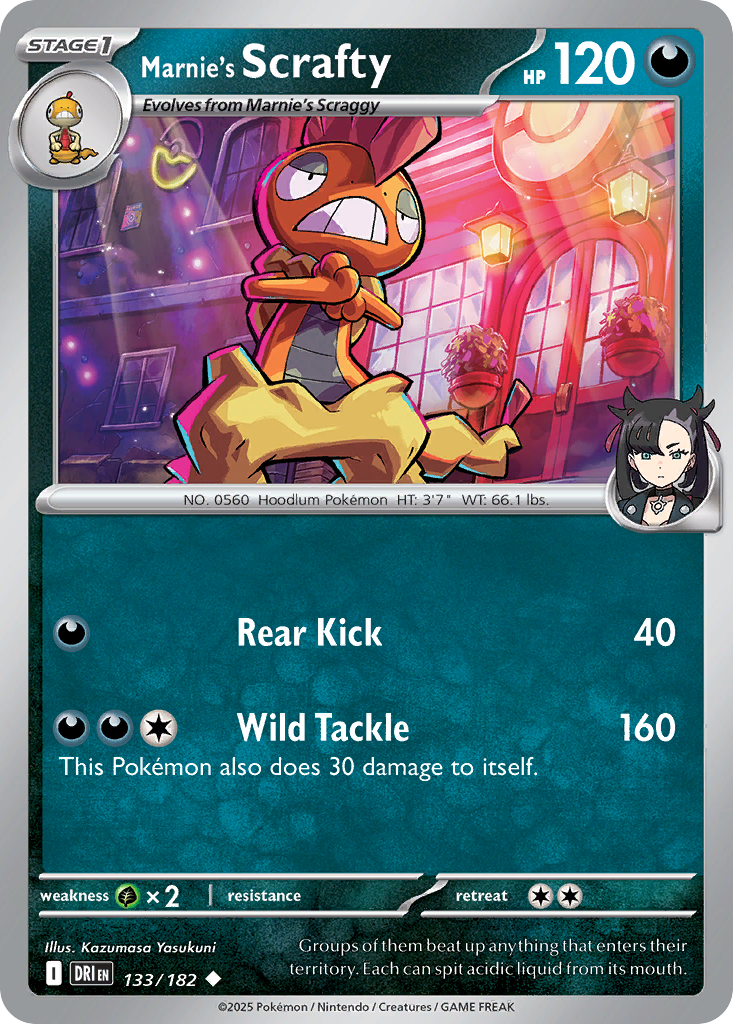 Marnie's Scrafty (Stage 1 Pokémon) (DRI-133/182) (Uncommon)