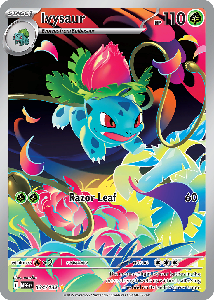 Ivysaur (Stage 1 Pokémon) (MEG-134/132) (Illustration Rare)