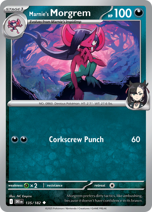 Marnie's Morgrem (Stage 1 Pokémon) (DRI-135/182) (Uncommon)