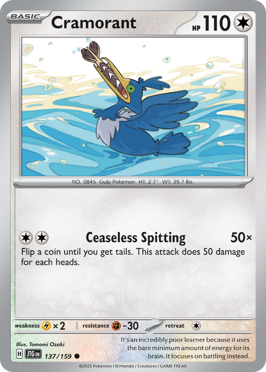 Cramorant (Basic Pokémon) (JTG-137/159) (Common)
