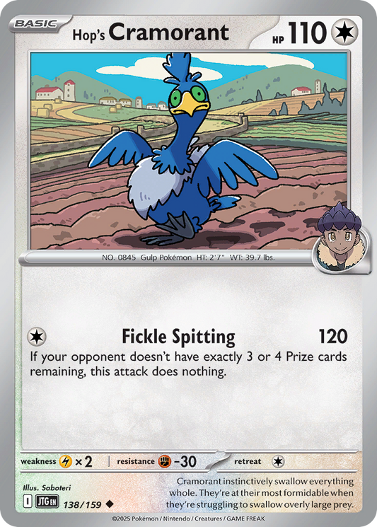 Hop's Cramorant (Basic Pokémon) (JTG-138/159) (Uncommon)