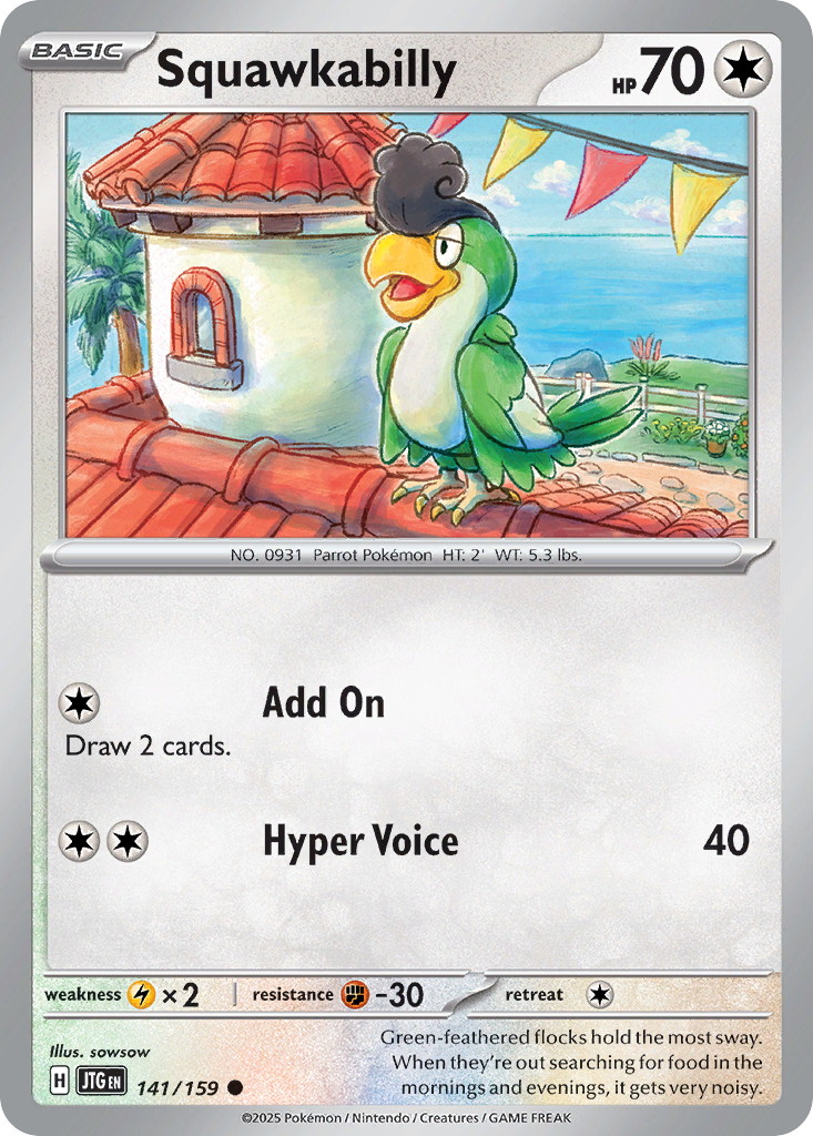 Squawkabilly (Basic Pokémon) (JTG-141/159) (Common)