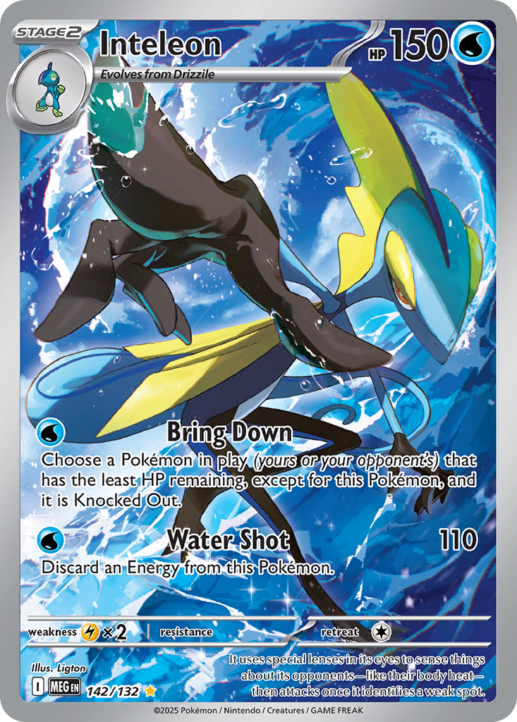 Inteleon (Stage 2 Pokémon) (MEG-142/132) (Illustration Rare)