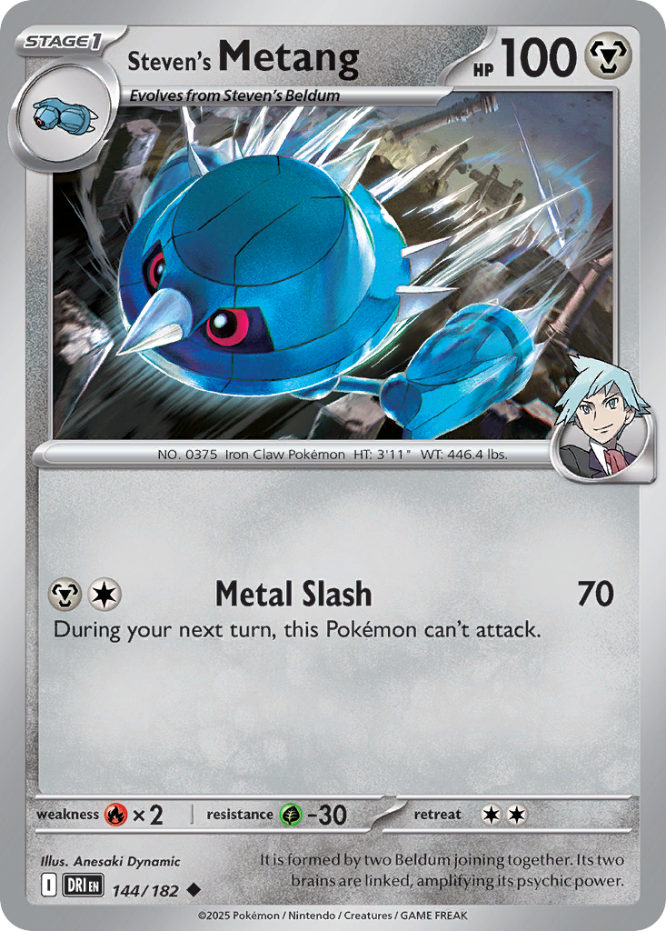 Steven's Metang (Stage 1 Pokémon) (DRI-144/182) (Uncommon)