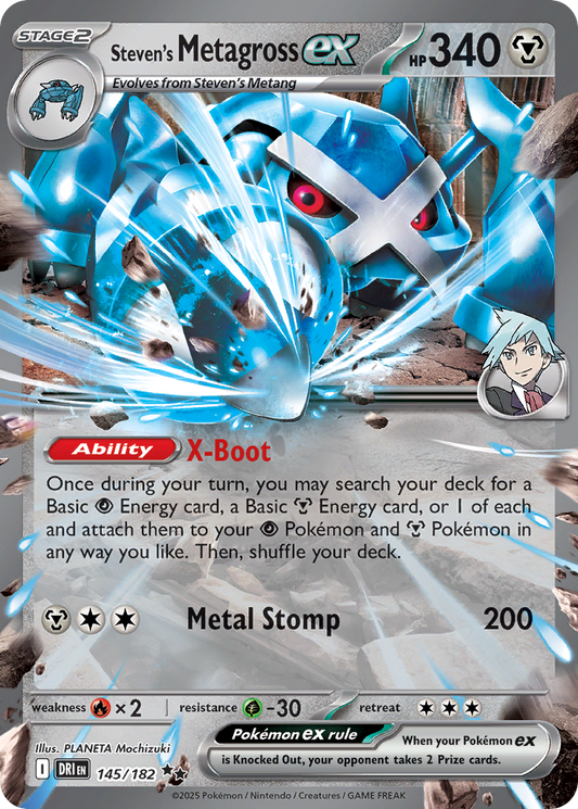 Steven's Metagross ex (Stage 2 Pokémon ex) (DRI-145/182) (Double Rare)