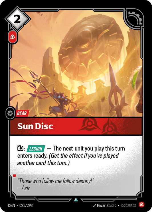Sun Disc (Gear) (OGN-021/298) (Uncommon)