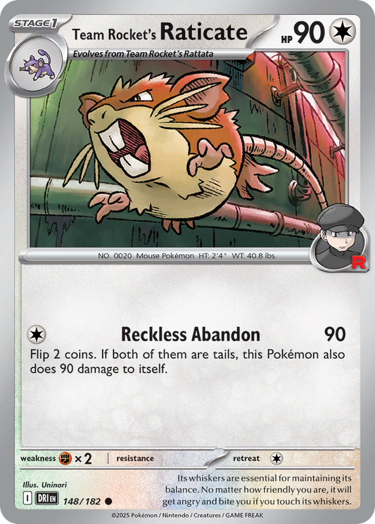 Team Rocket's Raticate (Stage 1 Pokémon) (DRI-148/182) (Common)