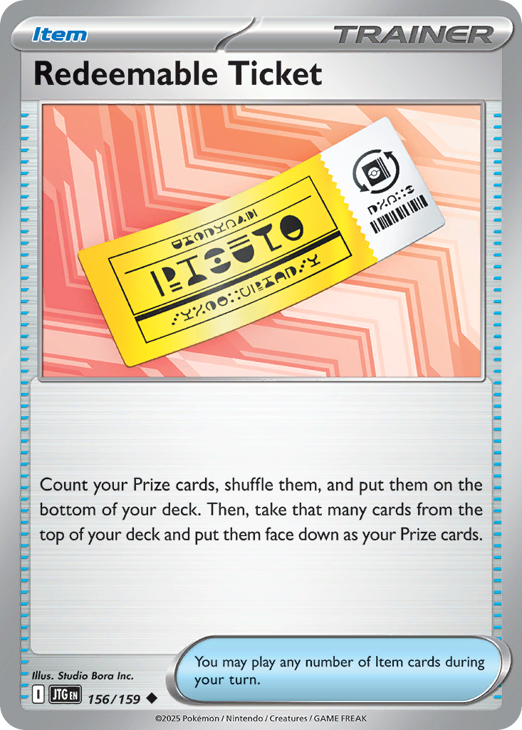 Redeemable Ticket (Item) (JTG-156/159) (Uncommon)
