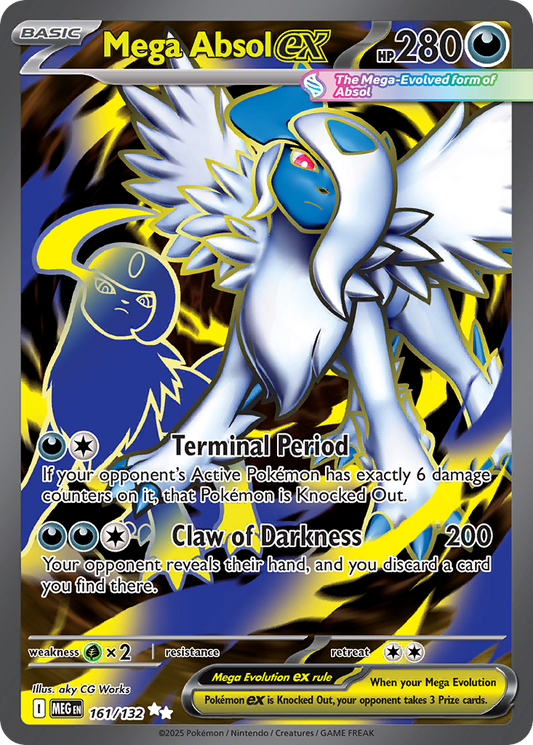 Mega Absol ex (Mega Evolution Pokémon ex) (MEG-161/132) (Ultra Rare)