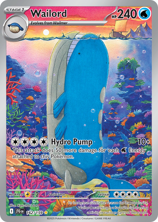 Wailord (Stage 1 Pokémon) (JTG-162/159) (Illustration Rare)