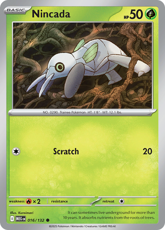 Nincada (Basic Pokémon) (MEG-016/132) (Common)