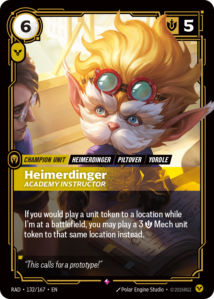 Heimerdinger, Academy Instructor (Unit) (RAD-132/167) (Rare)
