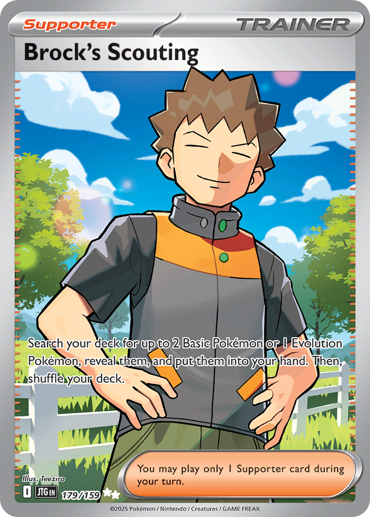 Brock's Scouting (Supporter) (JTG-179/159) (Ultra Rare)