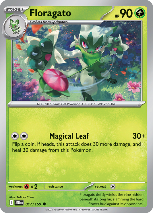 Floragato (Stage 1 Pokémon) (JTG-017/159) (Common)