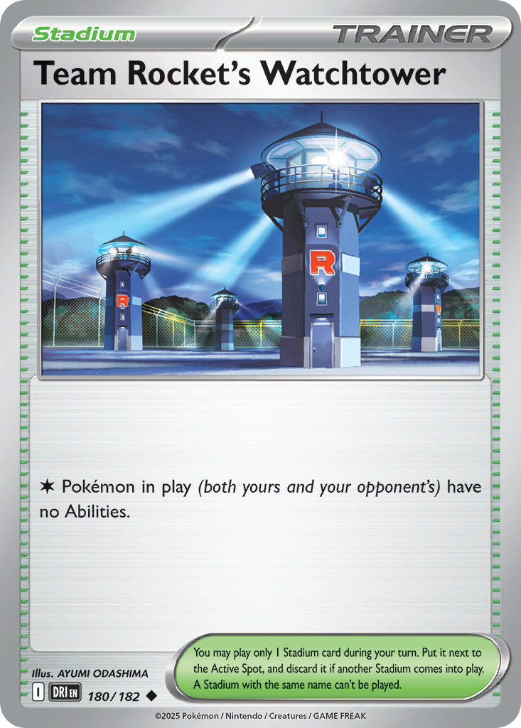 Team Rocket's Watchtower (Stadium) (DRI-180/182) (Uncommon)