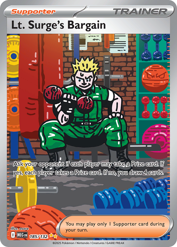 Lt. Surge's Bargain (Supporter) (MEG-185/132) (Special Illustration Rare)