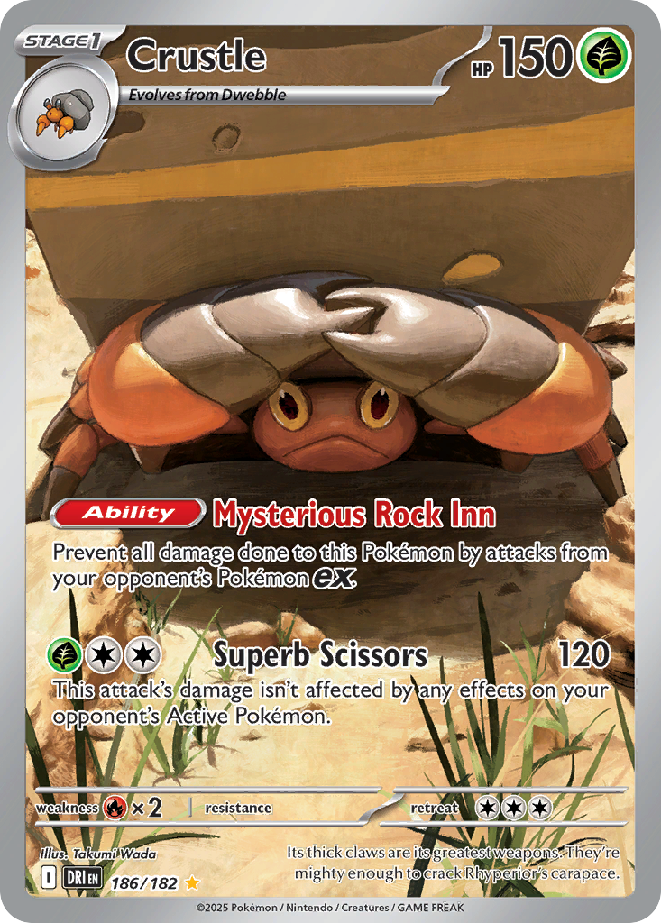 Crustle (Stage 1 Pokémon) (DRI-186/182) (Illustration Rare)