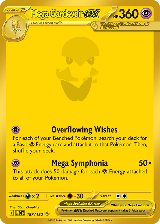 Mega Gardevoir ex (Mega Evolution Pokémon ex) (MEG-187/132) (Mega Hyper Rare)