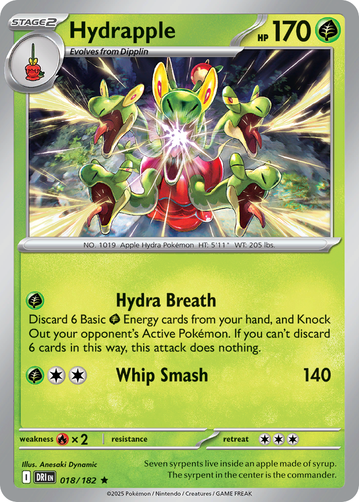 Hydrapple (Stage 2 Pokémon) (DRI-018/182) (Rare)