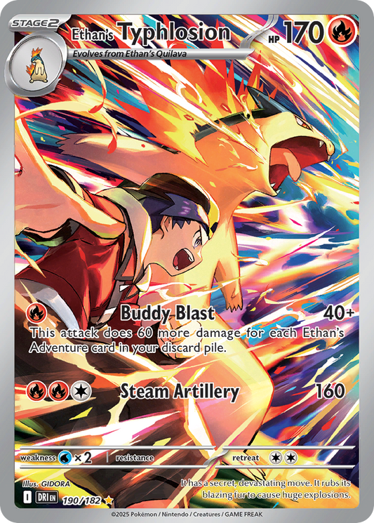 Ethan's Typhlosion (Stage 2 Pokémon) (DRI-190/182) (Illustration Rare)