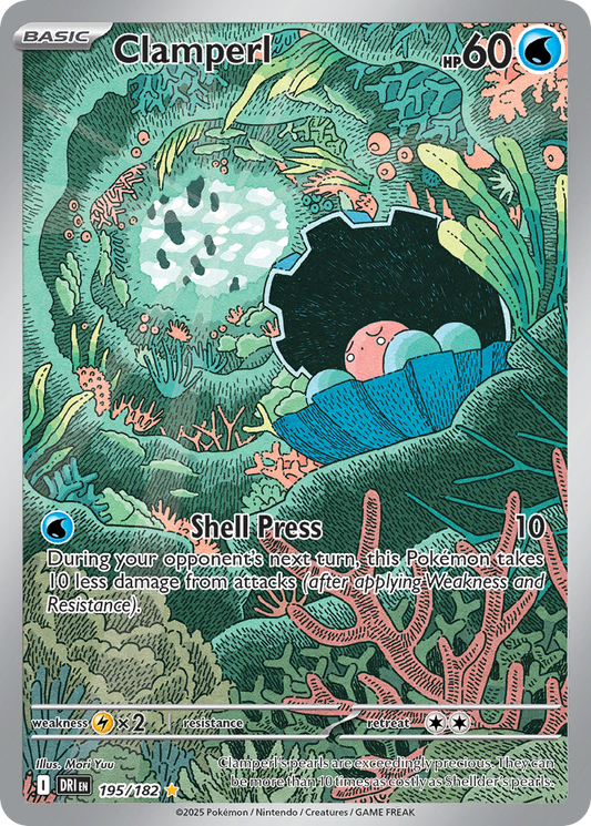 Clamperl (Basic Pokémon) (DRI-195/182) (Illustration Rare)