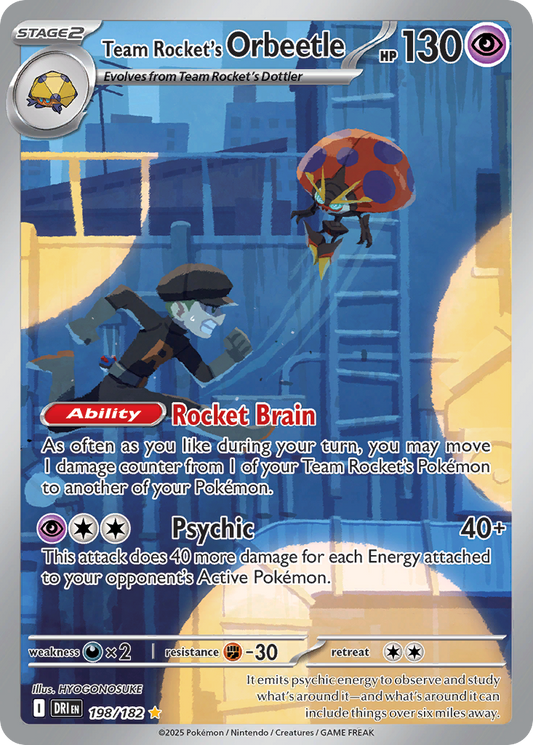Team Rocket's Orbeetle (Stage 2 Pokémon) (DRI-198/182) (Illustration Rare)