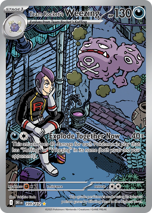 Team Rocket's Weezing (Stage 1 Pokémon) (DRI-199/182) (Illustration Rare)