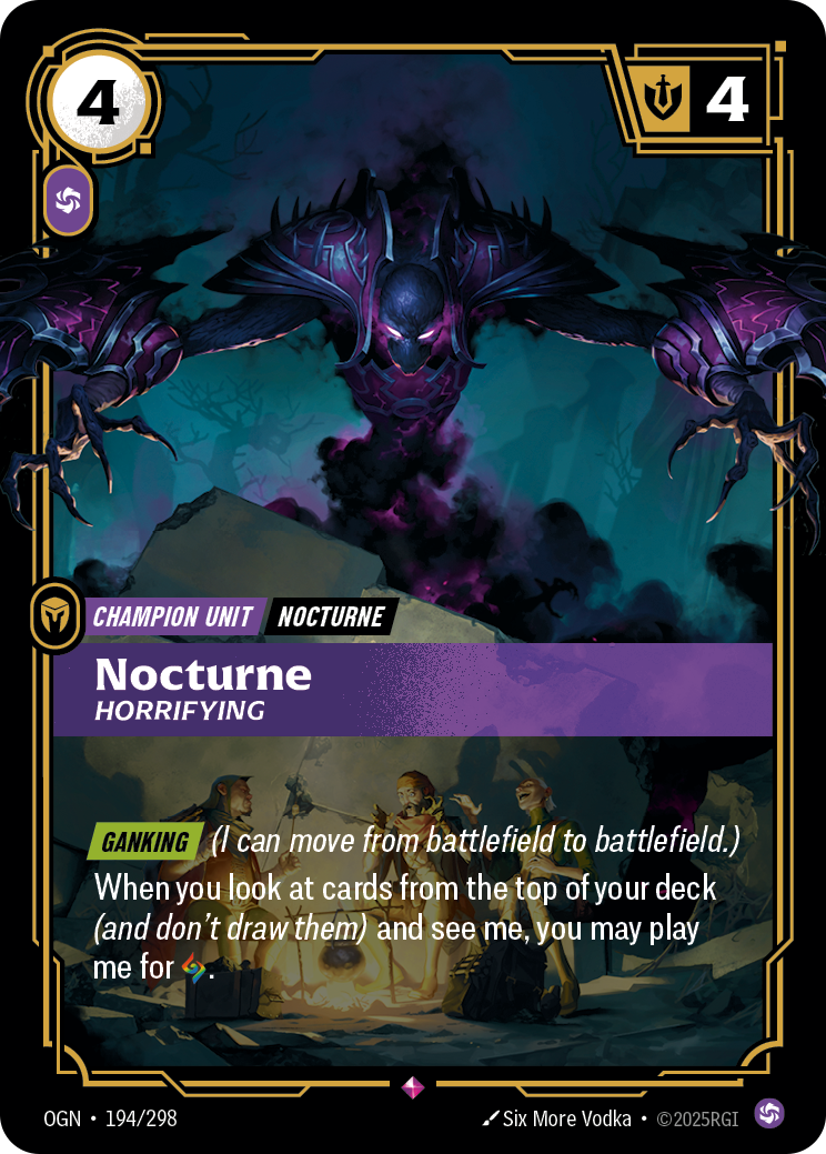 Nocturne, Horrifying (Champion Unit) (OGN-194/298) (Rare)