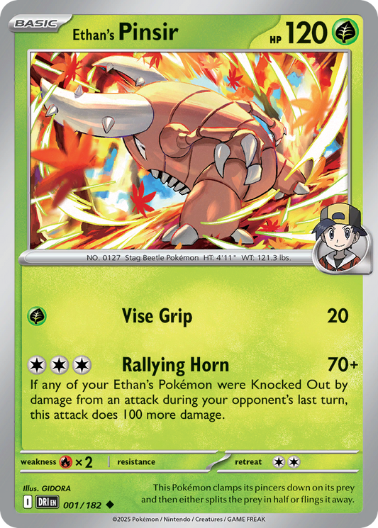 Ethan's Pinsir (Basic Pokémon) (DRI-001/182) (Uncommon)