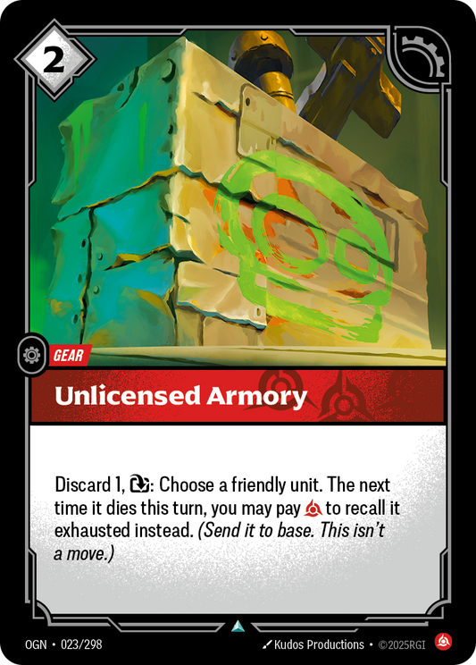Unlicensed Armory (Gear) (OGN-023/298) (Uncommon)