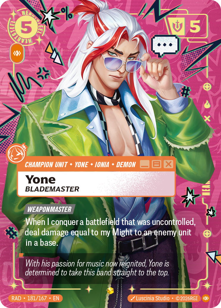 Yone, Blademaster (Unit) (RAD-181/167) (Showcase) (Alternate Art - Overnumbered)