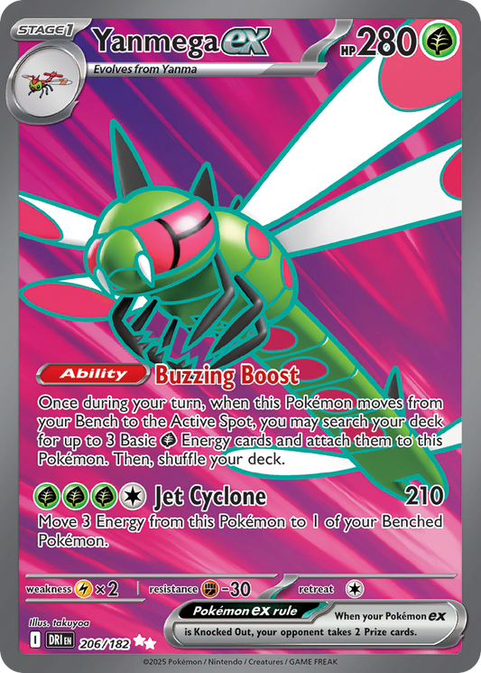 Yanmega ex (Stage 1 Pokémon ex) (DRI-206/182) (Ultra Rare)
