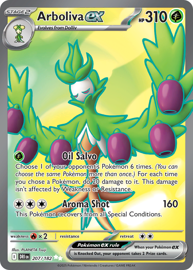 Arboliva ex (Stage 2 Pokémon ex) (DRI-207/182) (Ultra Rare)