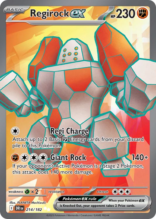 Regirock ex (Basic Pokémon ex) (DRI-214/182) (Ultra Rare)
