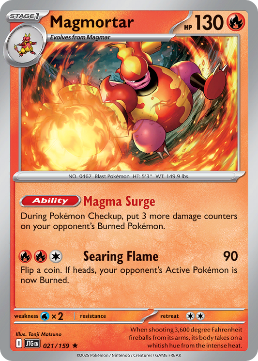 Magmortar (Stage 1 Pokémon) (JTG-021/159) (Rare)