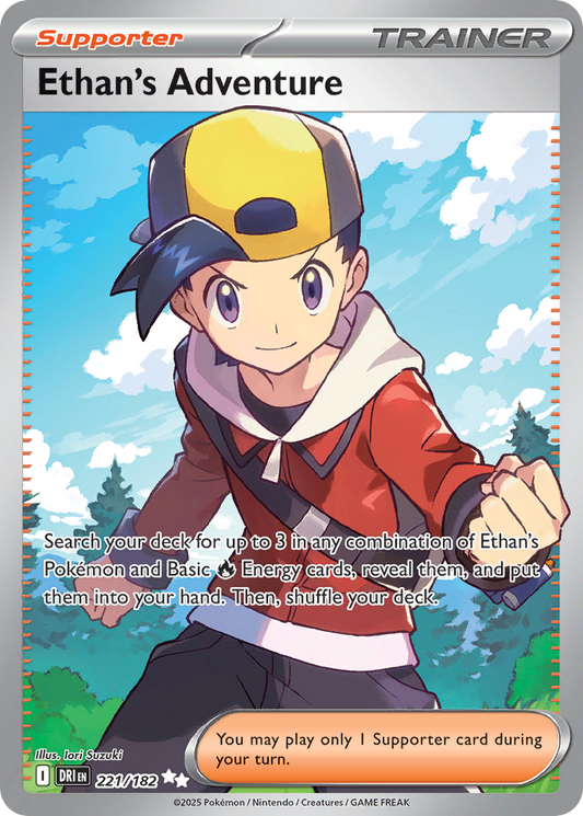 Ethan's Adventure (Supporter) (DRI-221/182) (Ultra Rare)