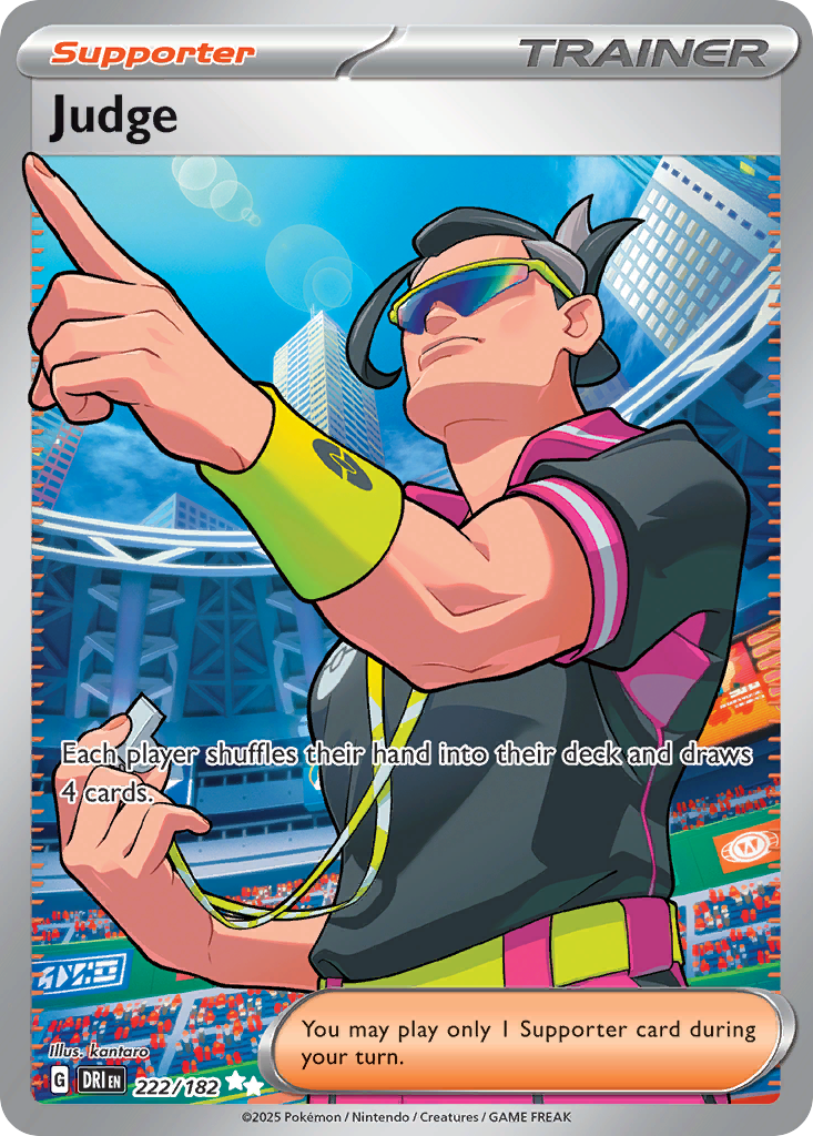 Judge (Supporter) (DRI-222/182) (Ultra Rare)